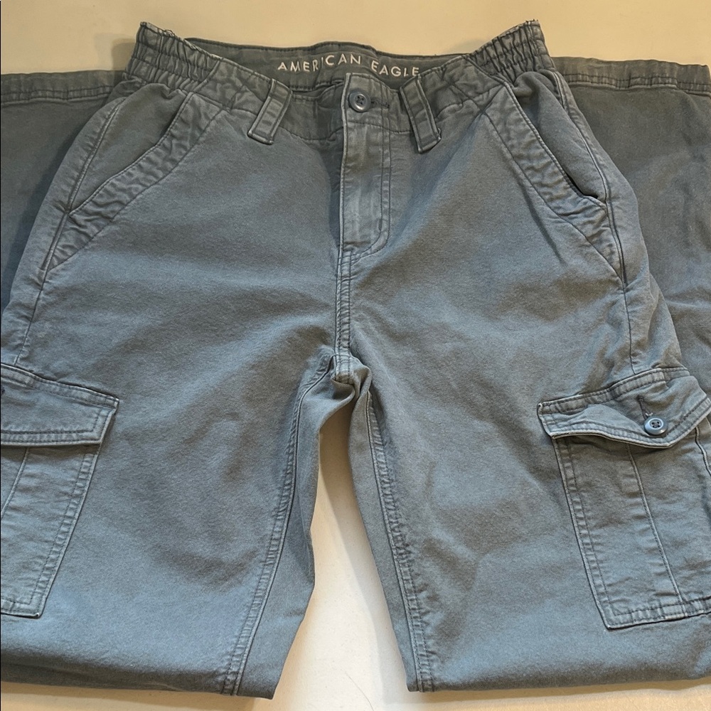 American Eagle Outfitters Men's Slate Gray Cargo Pants